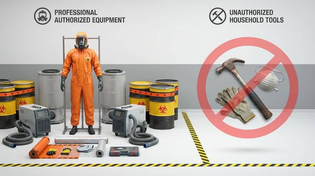 מי מוסמך לבצע פינוי אסבסט